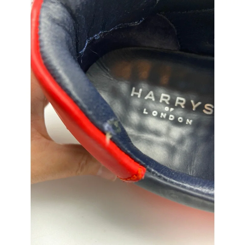 Harrys of London Sneakers‎ Mens Sz 10 EU 43 Bolt 2Tech Trainers Navy Red Accent